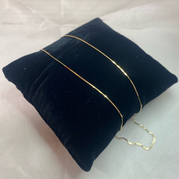 14K YELLOW GOLD SERPENTINE chain necklace MADE IN ITALY VINTAGE REAL GOLD 18” - Picture 4 of 12